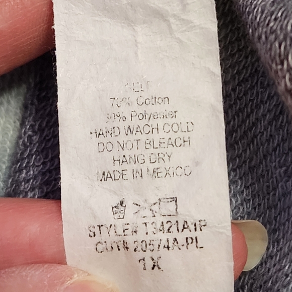 WHITE BIRCH Tie-dye Pullover Sweatshirt Adult 1X - Picture 6 of 7